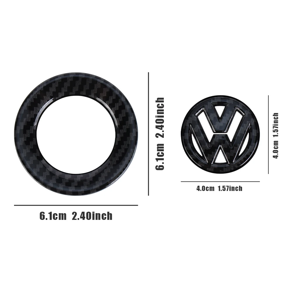 Car Steering Wheel Ring Trim Carbon Fiber Sticker Decal Cover Decoration For Volkswagen VW Golf 4 GTI Tiguan Passat