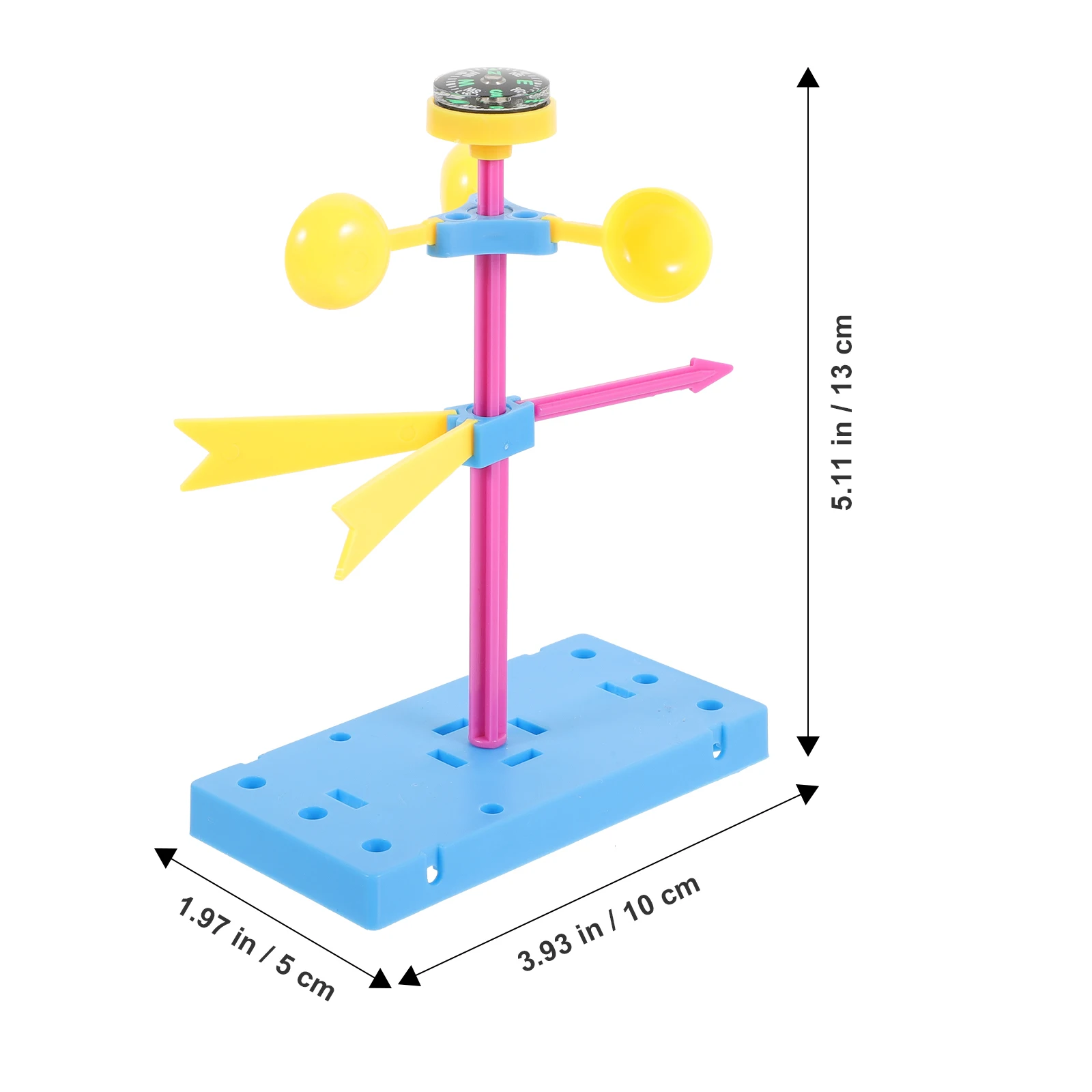 2개입 풍향계 재료 패키지 어린이 과학 실험 키트 조립 장난감 설명서 포함