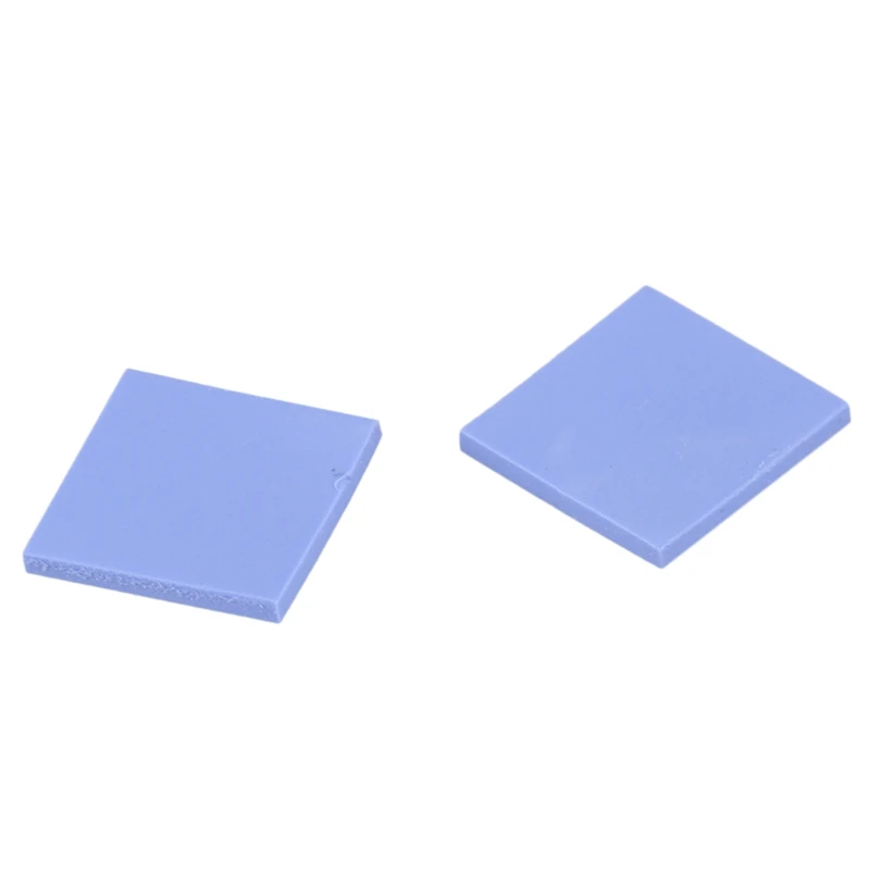 200Pcs 10X10x1mm Silicone Thermal Pad For Conductive Heat Sink Insulation Pate, Blue