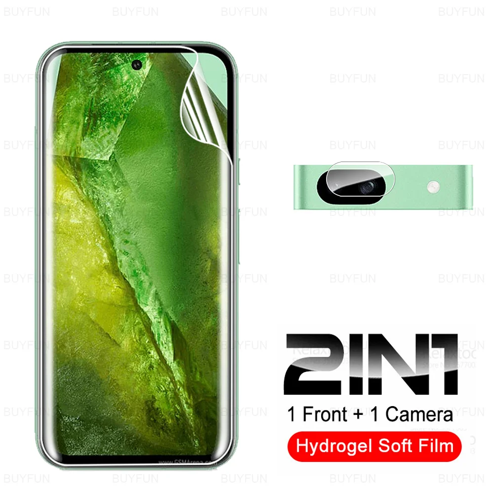 2in1 Protective Film For Google Pixel 8a Hydrogel Film on Pixel8a 8 7 6 Pro 7A 6A 7Pro 6Pro 8Pro 5G Lens Glass Screen Protector