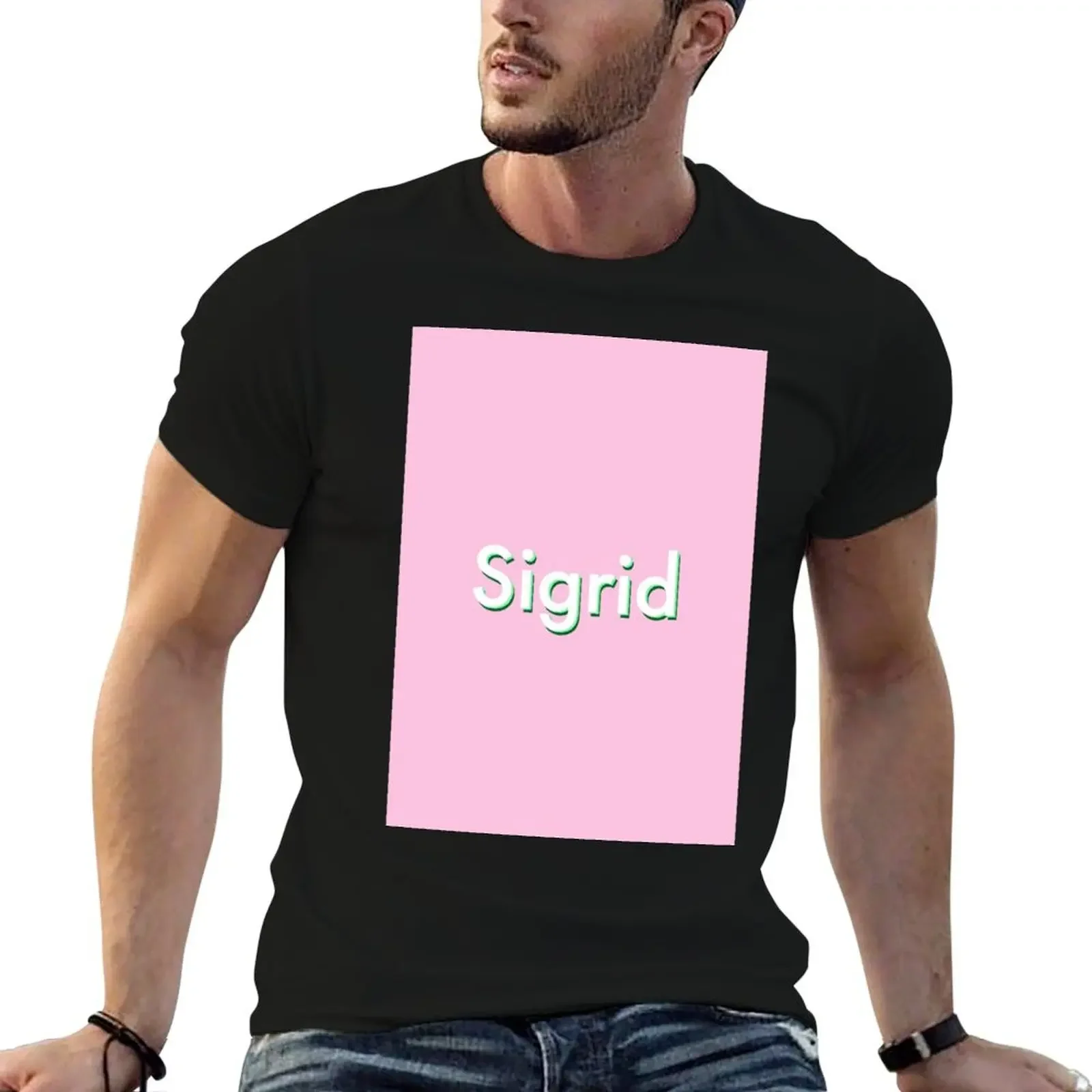 Sigrid T-Shirt anime stuff summer clothes customs Aesthetic clothing funny t shirts men