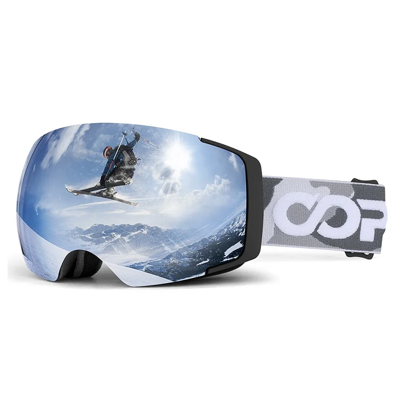 

COPOZZ Professional Magnetic Ski Goggles Adult Anti-fog Ski Glasses UV400 Protection Snow Snowboard Goggle Eyewear