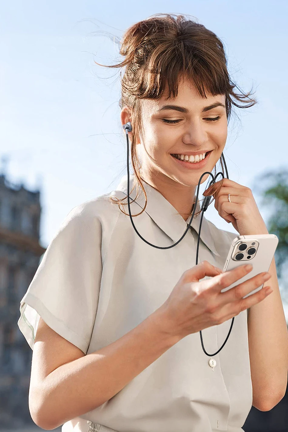 Rocoren USB Typ C Wired Kopfhörer In Ear Mit Mikrofon Stereo Ohrhörer Sport In-line Steuerung Für Xiaomi Samsung Wired Headset – Detail 11