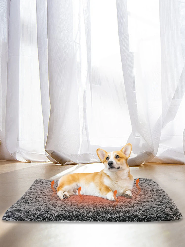 Self-Warming Cat Bed Pad Self-Heating Thermal Cat Dog Bed Mat Pet Warming Pad Soft Thickened Blanket Pad for Indoor Outdoor Pets