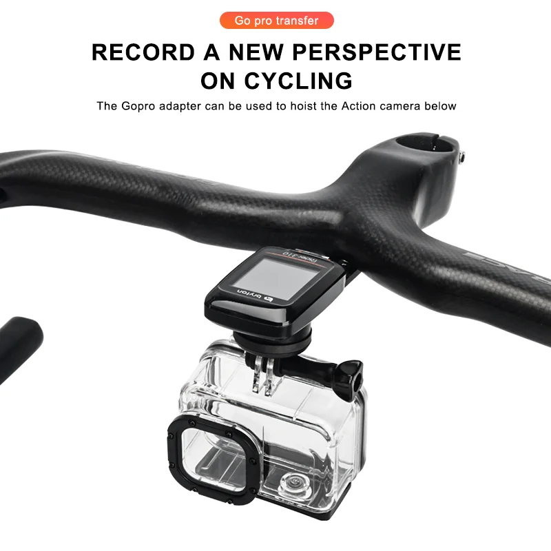 カーボンファイバーロードバイクコンピューターホルダー,ストップウォッチ,スピードメーター,Garmin, Gopro, Brytonライトスタンド
