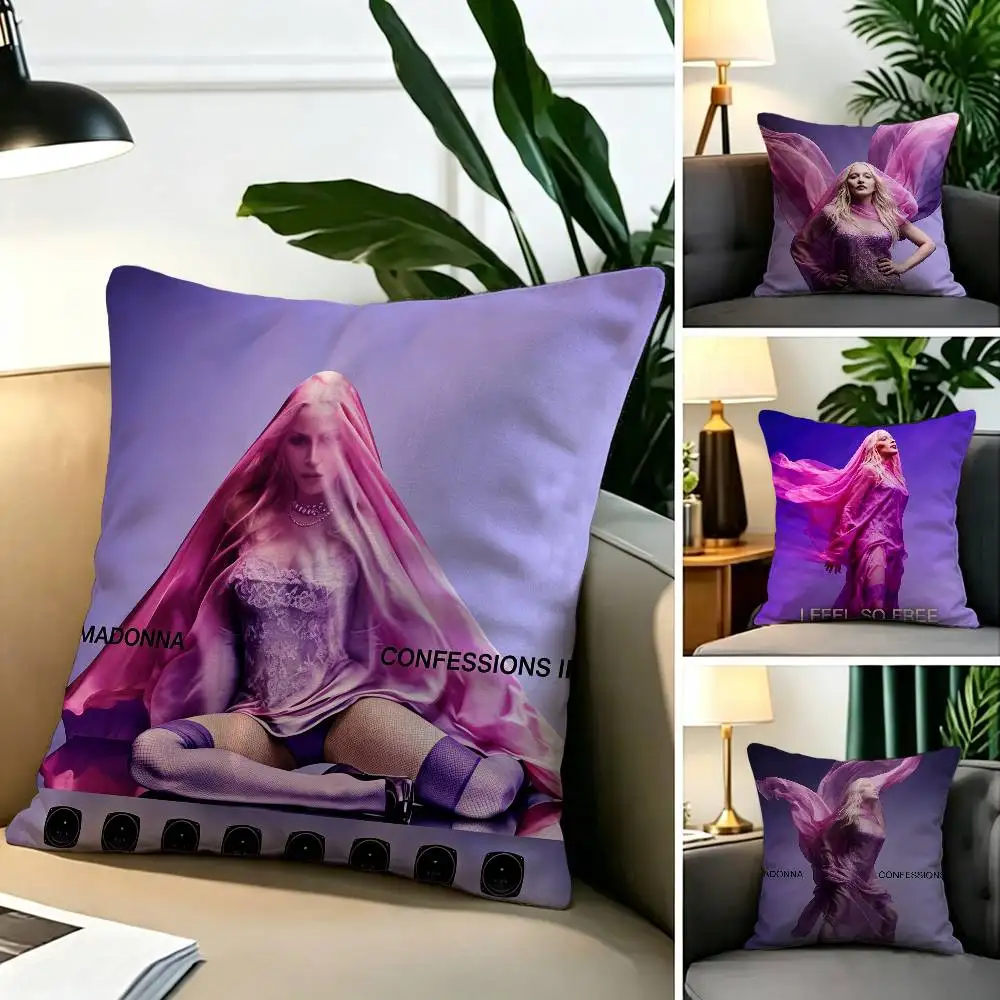 M-Madonna c-Confessions   Square Double-Sided printed Pillow Case Bedroom Bedside Pillow Sofa Cushion Cover