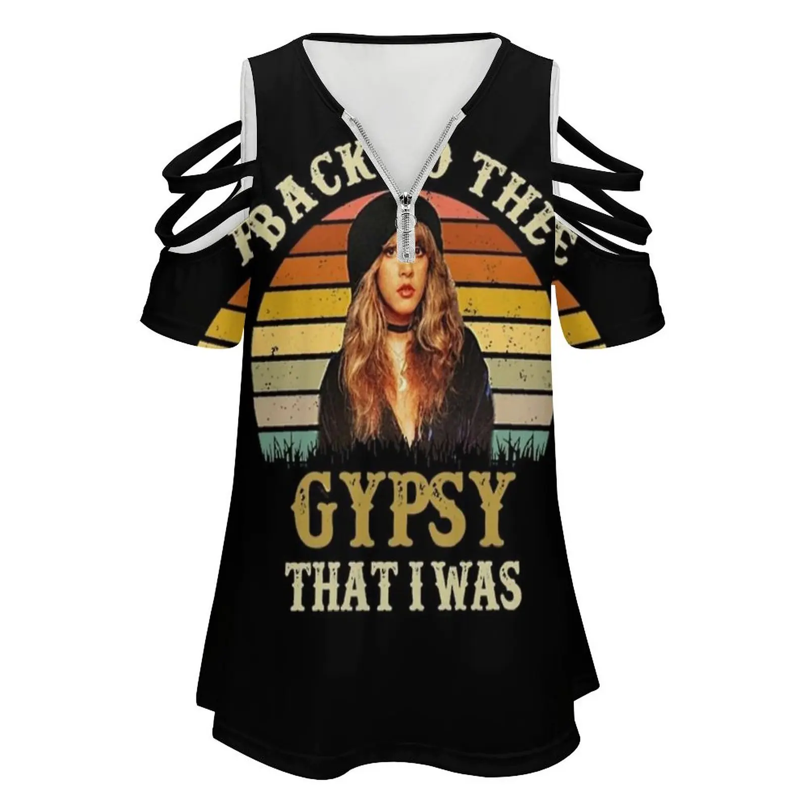 Back To Gypsy T-Shirt Fashion Print Women Ladies Girls T-Shirt Harajuku Round Neck Short Sleeve Tops & Tees Band Metal Vintage