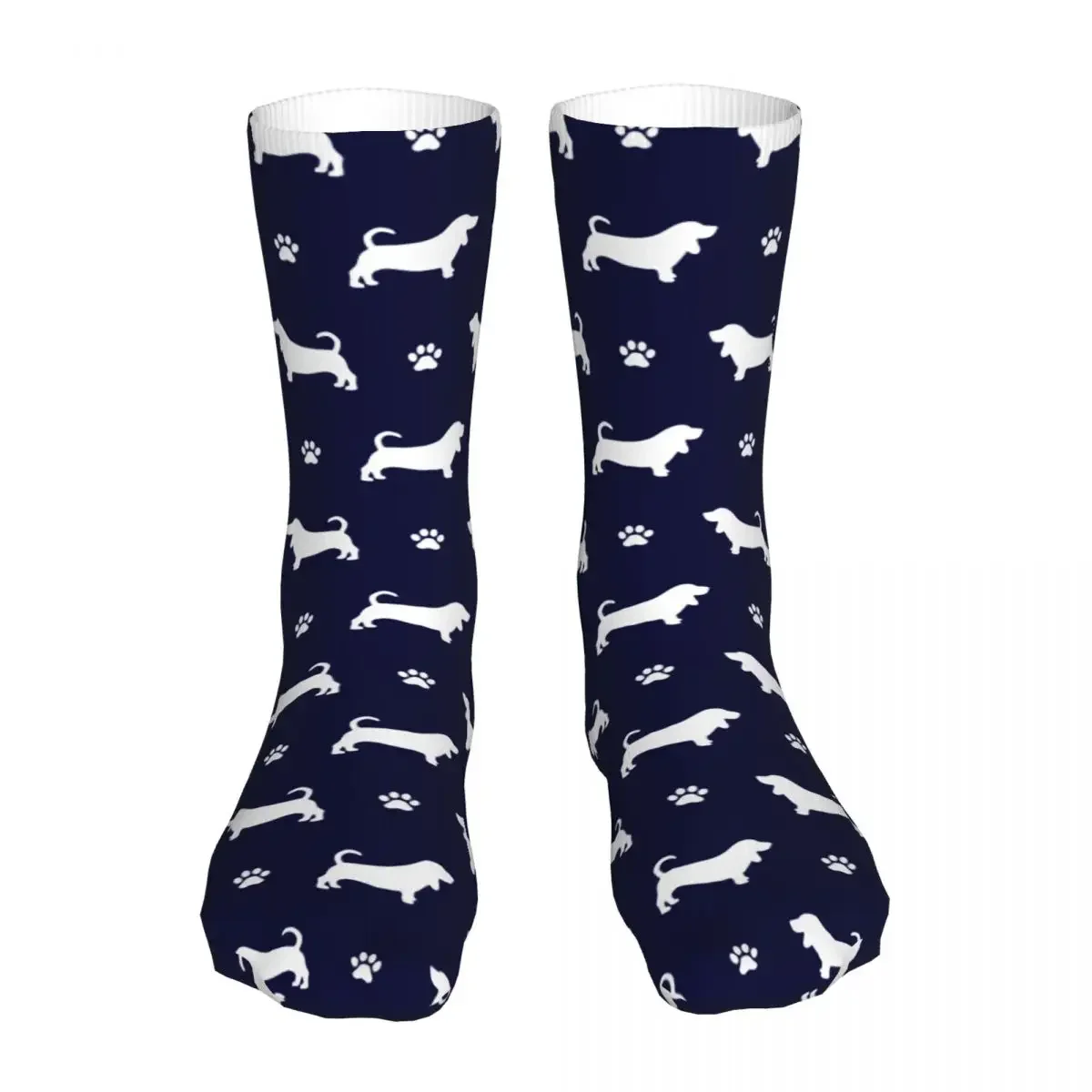 New Basset Hound Dog Pattern Women Socks 2022 Men Sports Sock