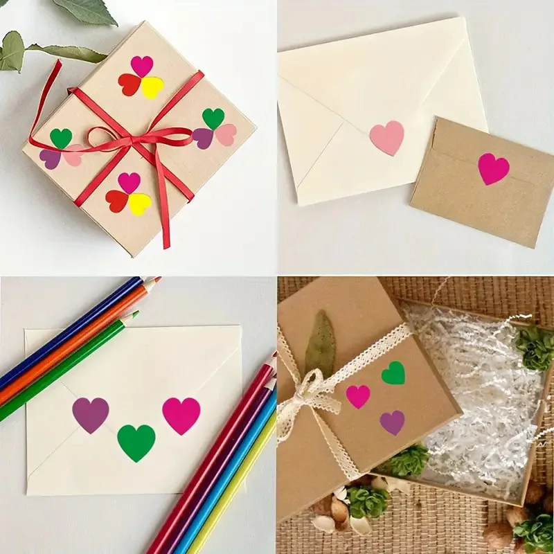 10 sheets Colored Heart Dot Stickers Circle Dot Stickers Color Coding Labels Sticky Dots Labels Stickers.