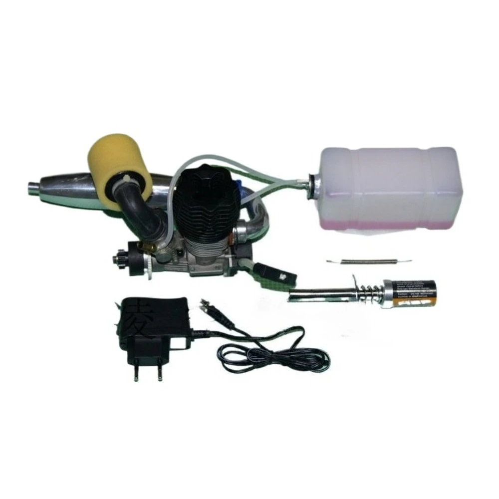 SMT21 Methanol Engine with Clutch Pull Start Rear Exhaust Pipe Air Filter Remote Control Off Road Monster Truck Mini Engine