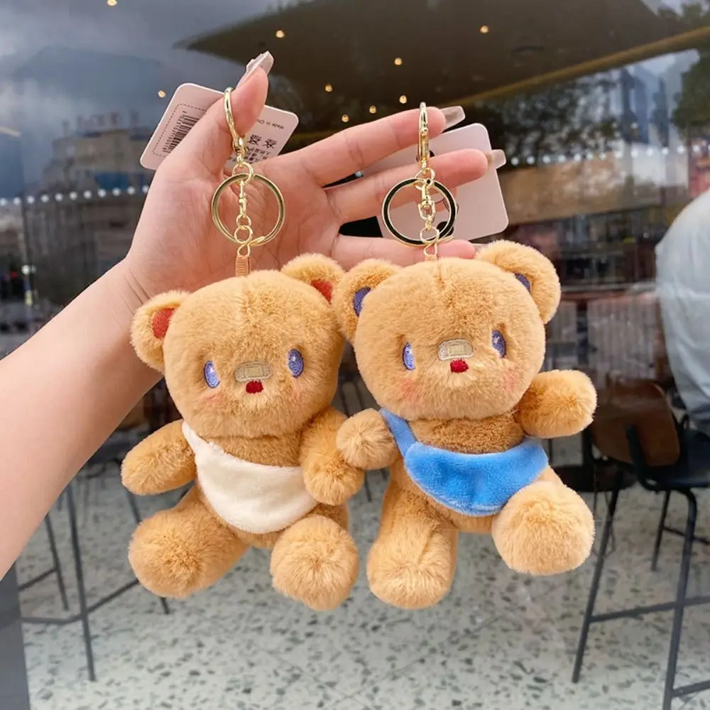 Kawali PP cotton Bear Plush Keychain Cartoon Gift Couple Bag Charms Plush Dolls Pendant