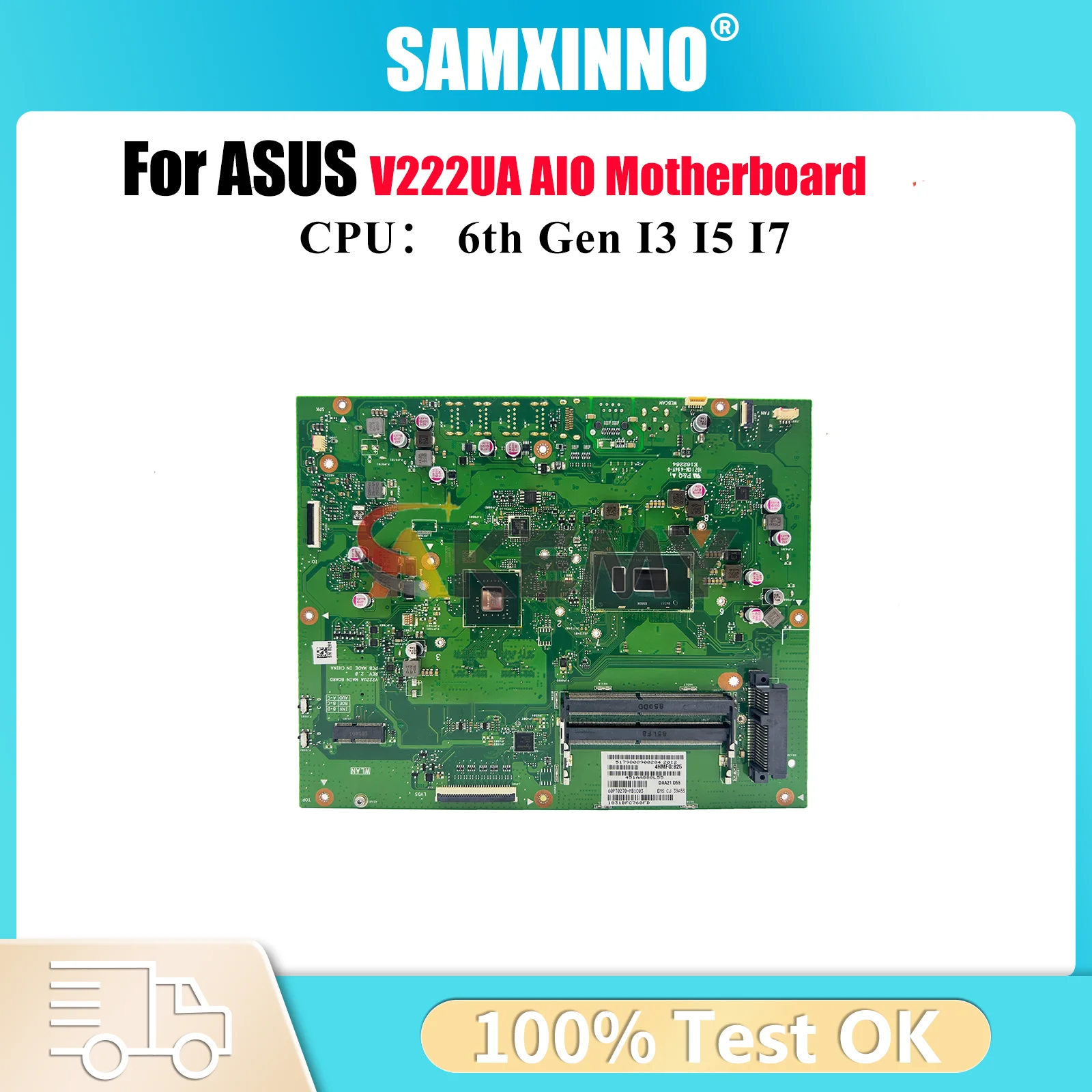 

V222UA Motherboard For ASUS Vivo AiO V222UA V222U Mainboard With I3 I5 I7 CPU 100% tests OK fast shipping High quality