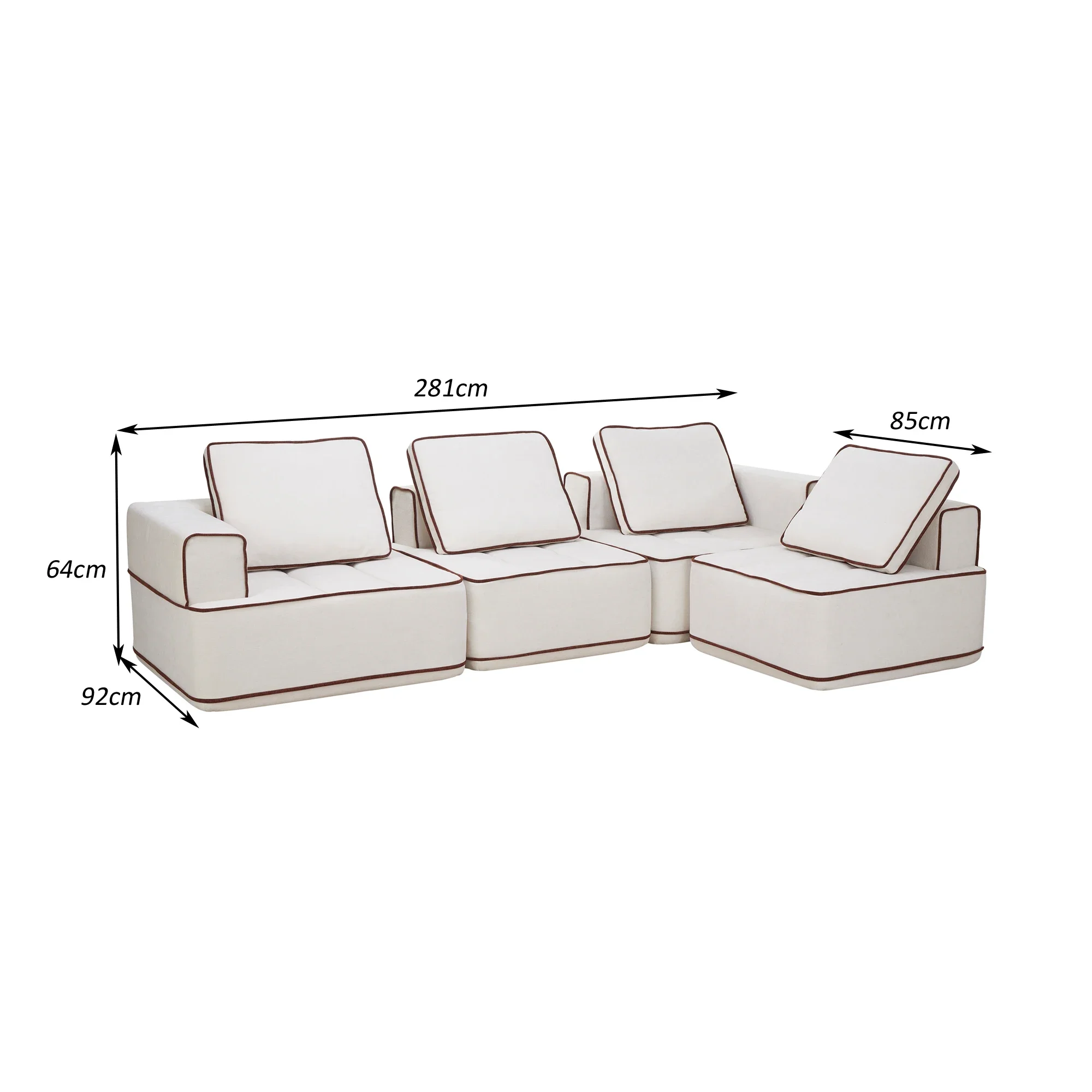 Modern Deluxe Living Room Sofa Set Set Furniture L-Shape 3 4 Seater Corduroy Compression Vacuum Packing Relaxing Design