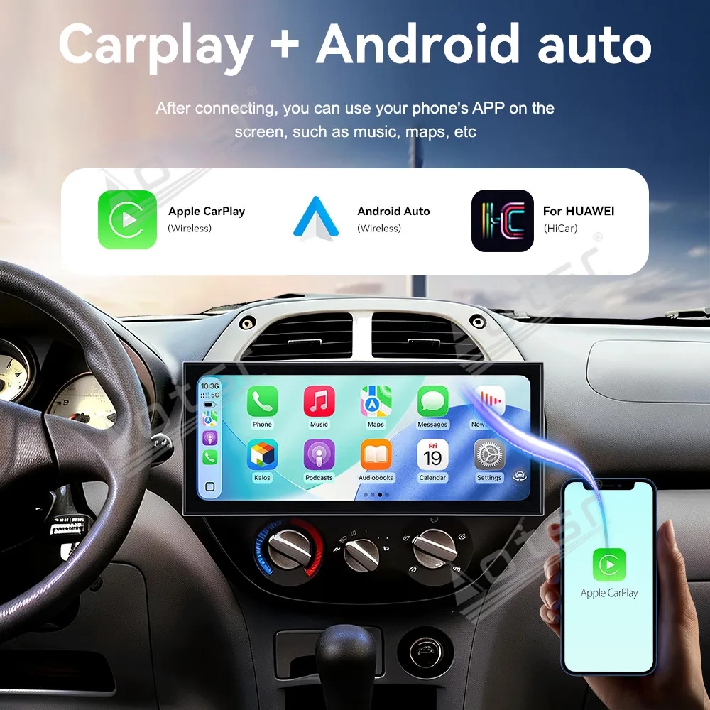 CarPlay 15.8’’ Android 15 For Toyota RAV4 2003-2005 Car gadgets Car Radio Car GPS Navigation HD Screen Multimedia Player Head