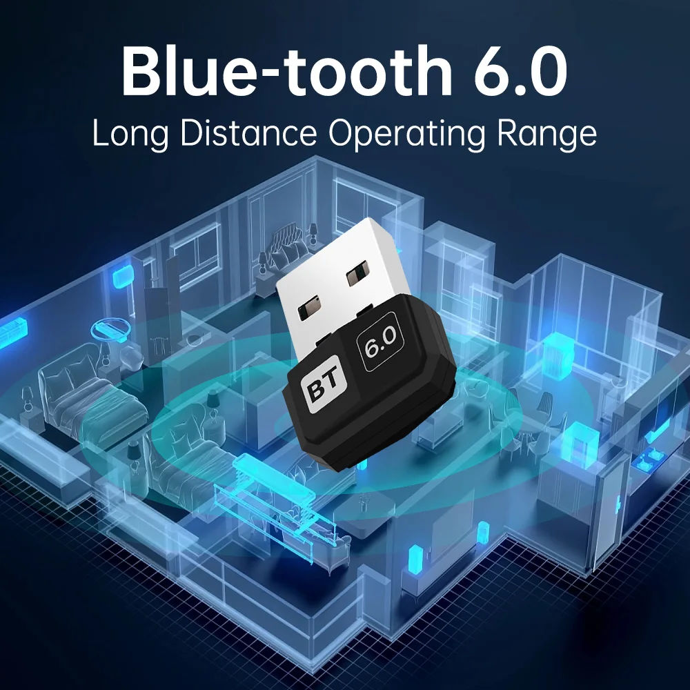 Fenvi USB Bluetooth 6,0 Dongle adaptador para Windows 11/10/8,1 transmisor receptor Bluetooth para teclado inalámbrico ratón