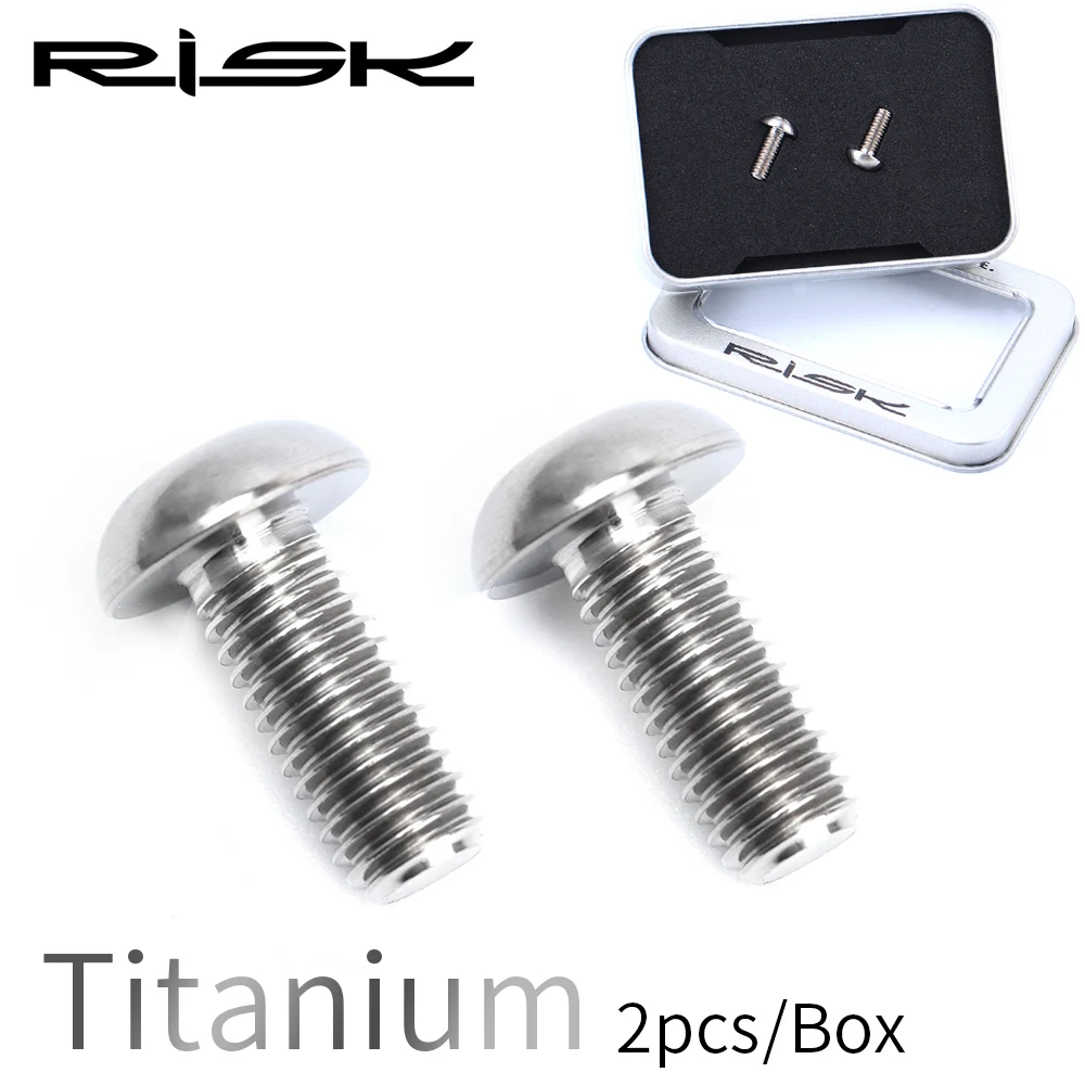 RISIKO 2 teile/schachtel Straße MTB Titan Legierung Fahrrad M5x12 Wasser Flasche Käfig Befestigungs Schrauben Luftpumpe Halter Halterung Feste Schraube