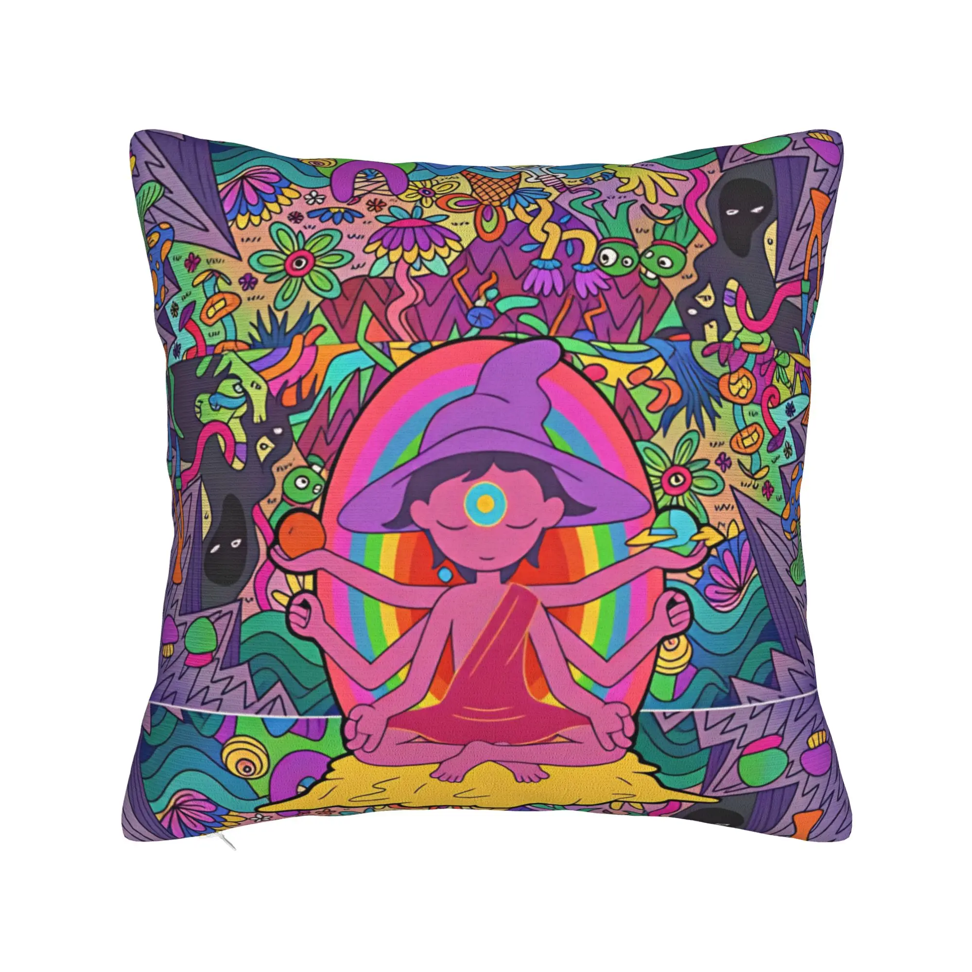 Cartoon M-Midnight Gospel Pillow Case  Square Pillow Cover Vintage Pillowcases For Sofa Home Decor