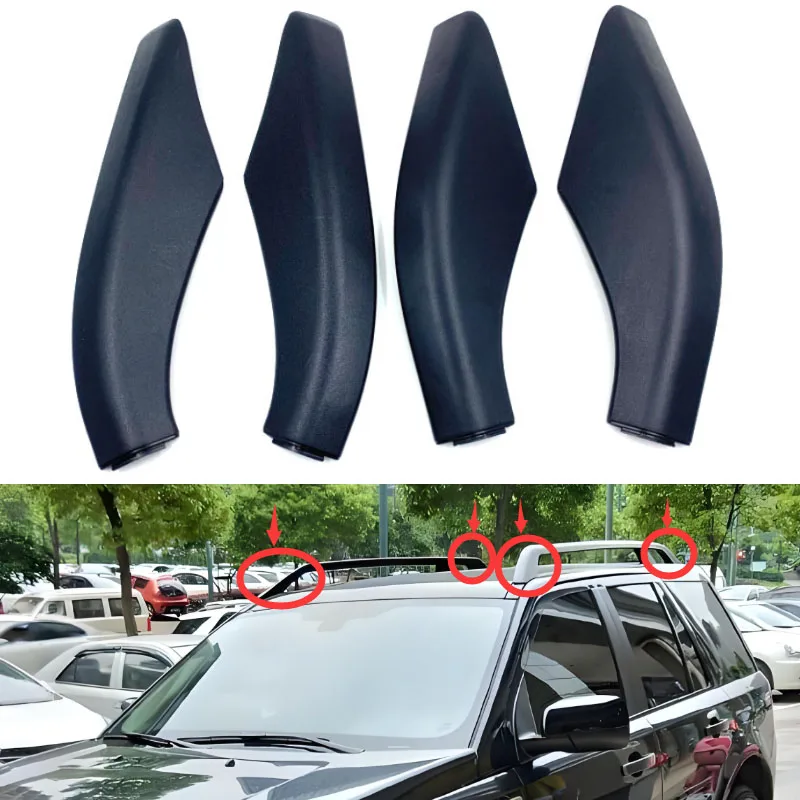 1-4PCS for Land Rover Freelander 2 2008 2009 2010 2011 2012 2013 2014 Plastic Car Roof Luggage Rack Rail End Cover Shell Fit