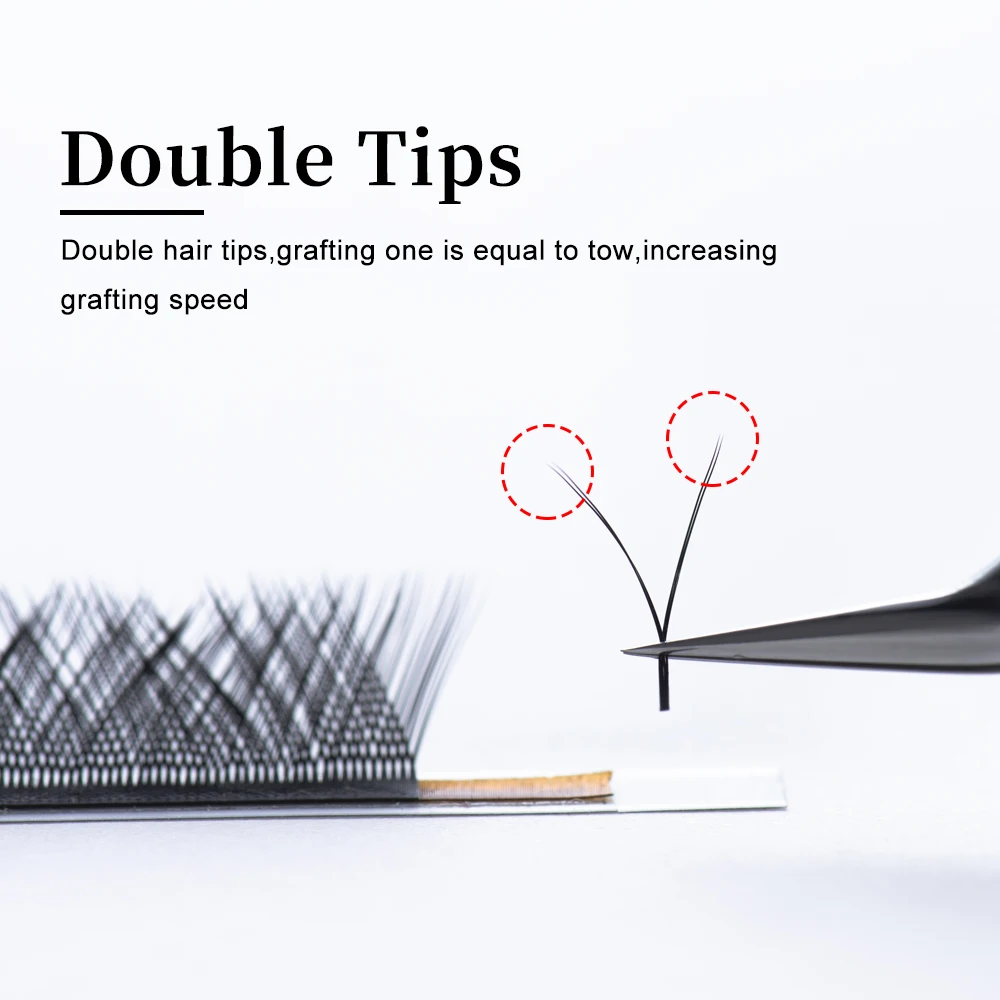 Yelix YY Shape Eyelash Extensions 0.07/0.05 C/D Premade Volume Fans Double Tips Soft Individual Lash Salon Professional Supplies