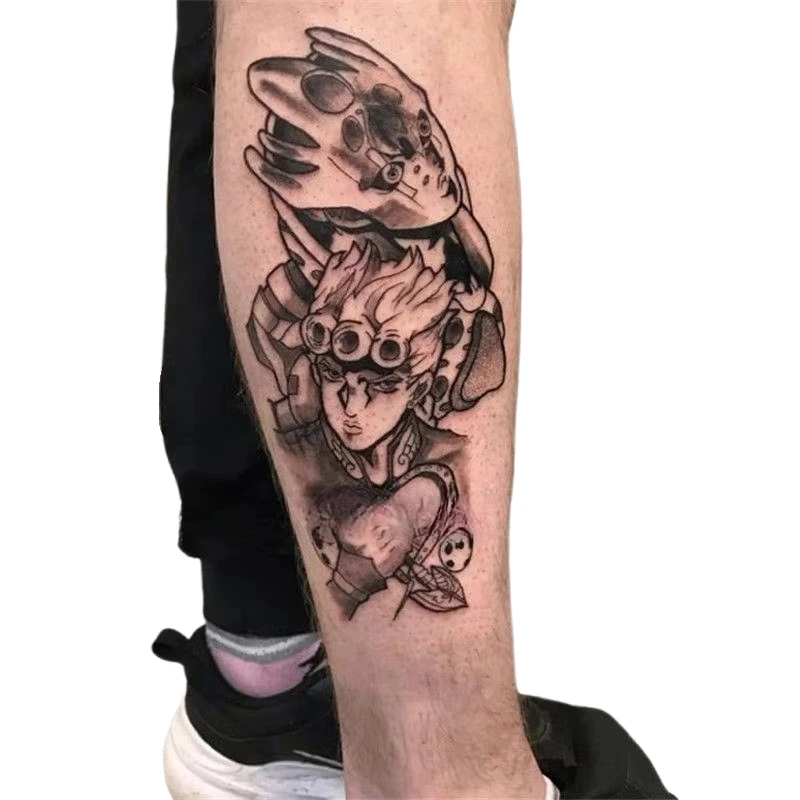 

Аниме Giorno Giovanna JoJo's Bizarre Adventure временные татуировки мультфильм водостойкая поддельная татуировка наклейка боди-арт татуировки