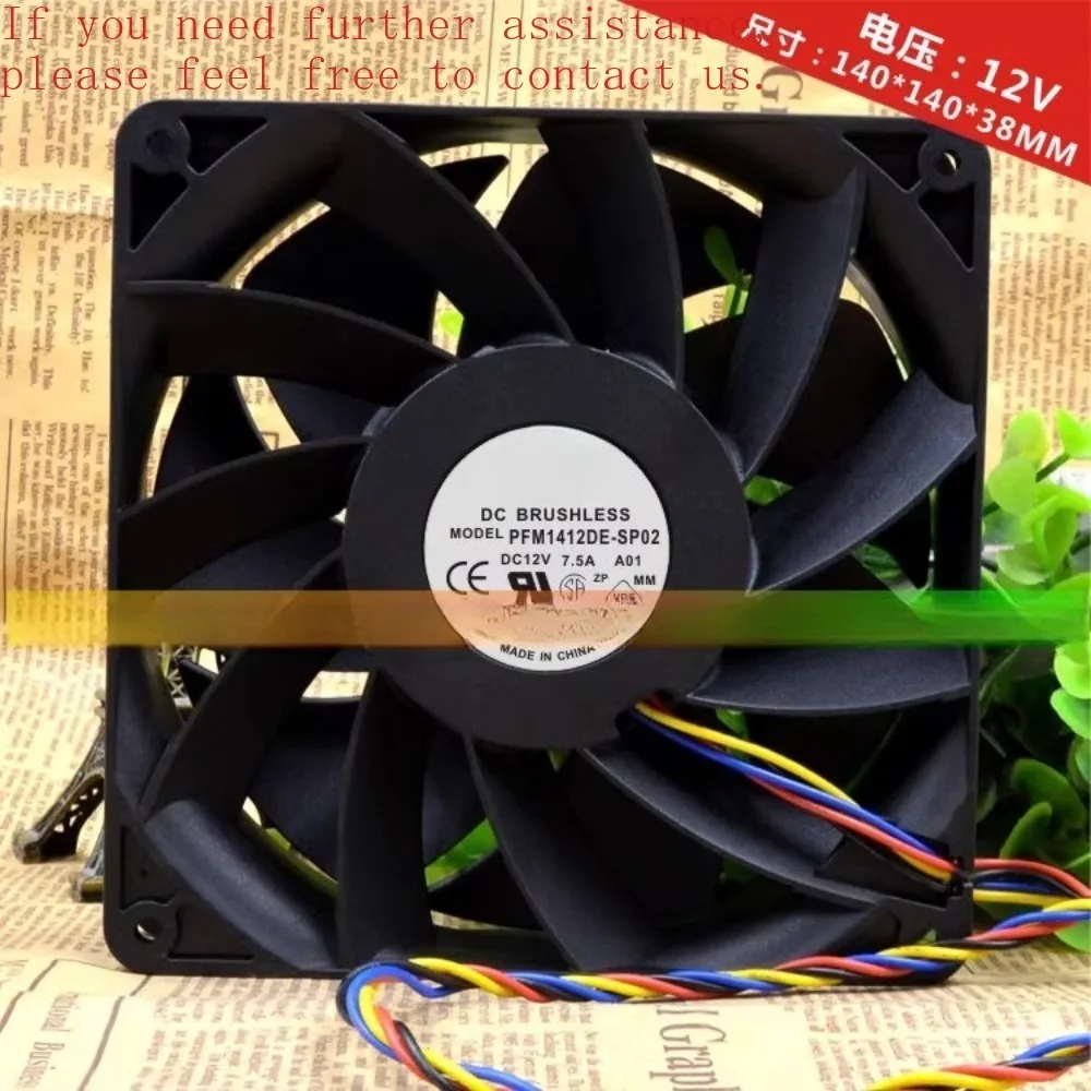 

Для оригинального вентилятора высокой громкости Delta/DELTA PFM1412DE-SP02 14038 14 см, 12 В, 7,5 А