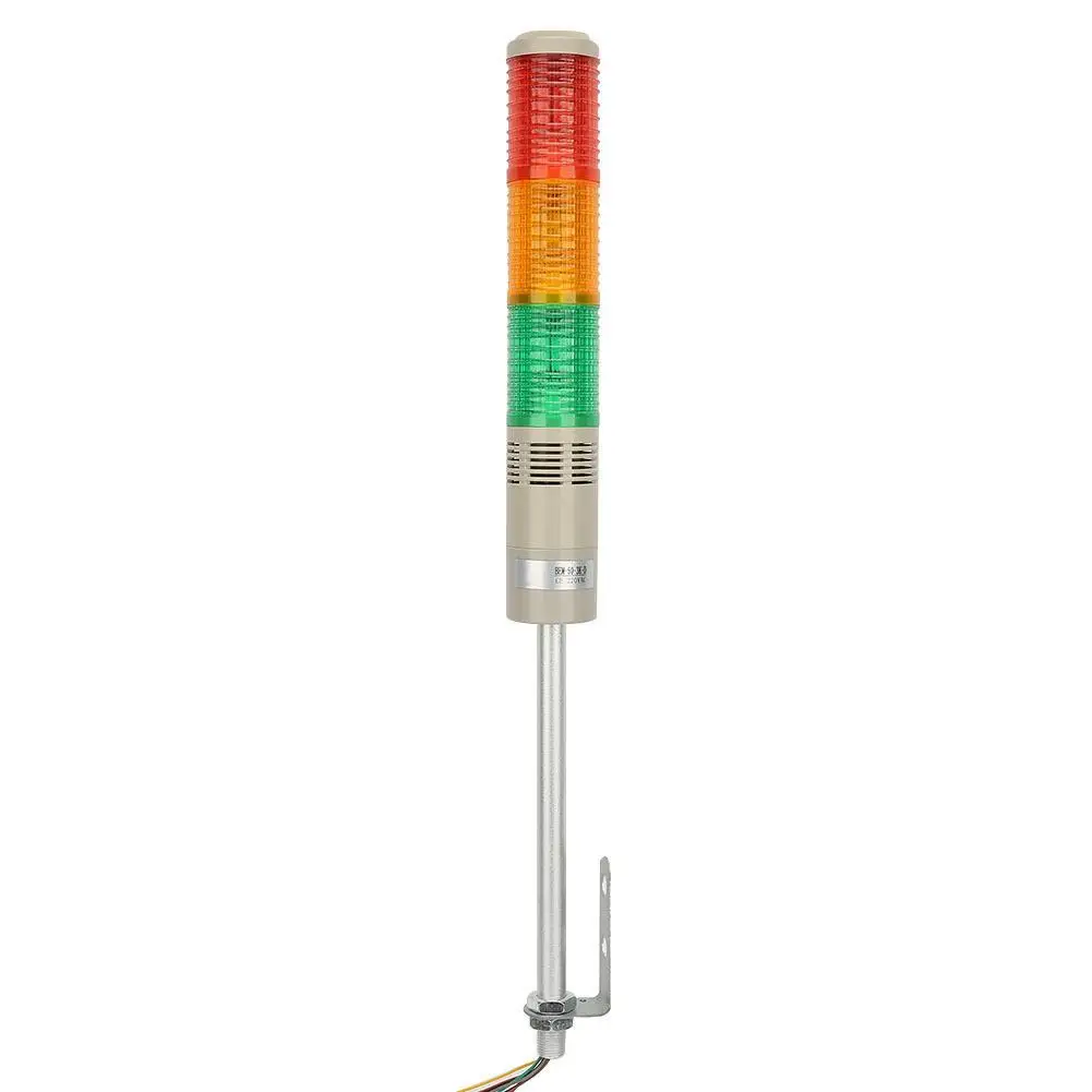 220VAC LED Warning Light Machine Indicator Caution Constant On Bright Alert Signal Lamp