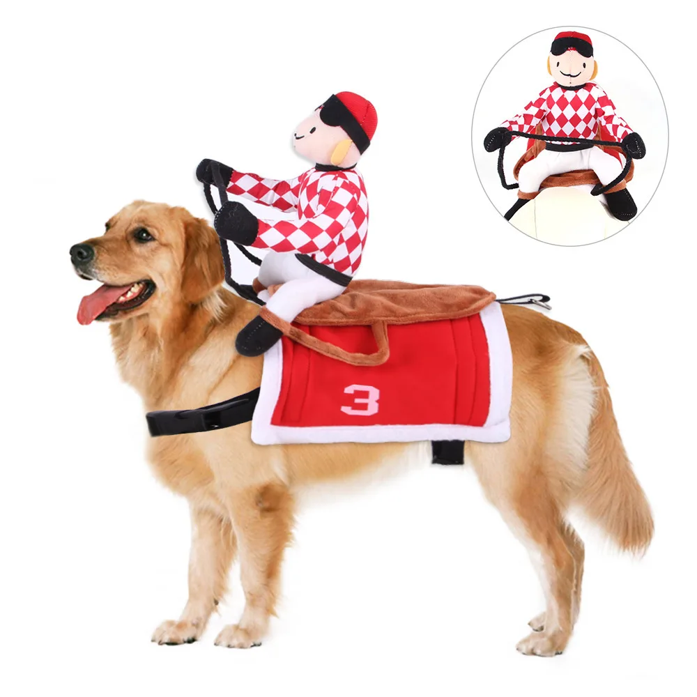 Horseback Riding Pet Costume Jockey Coat Dog Clothes Cospaly Horse Racing Clothing Rider Costumes Cat Clothes Pets Decoration