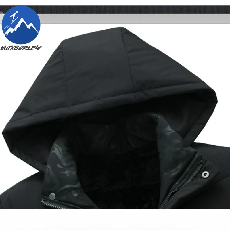 ブランドメンズパッド入りジャケットフード韓国スタイル厚手暖かいキルティングジャケットミッドレングス自己修養軽量冬ロングパーカー