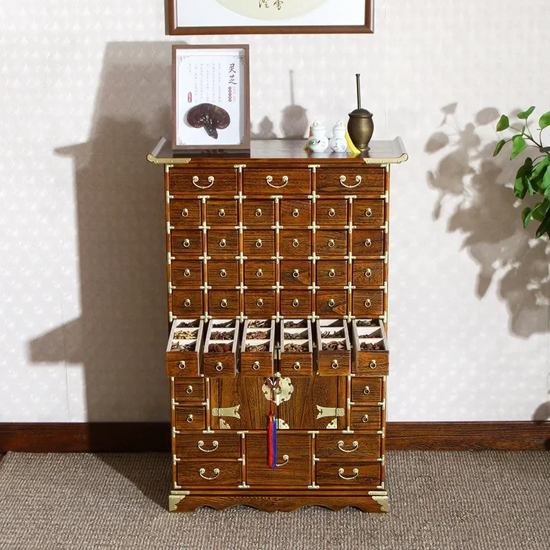 Solid wood traditional Chinese medicine cabinet, household medicinal materials storage, traditional Chinese medicine cabinet