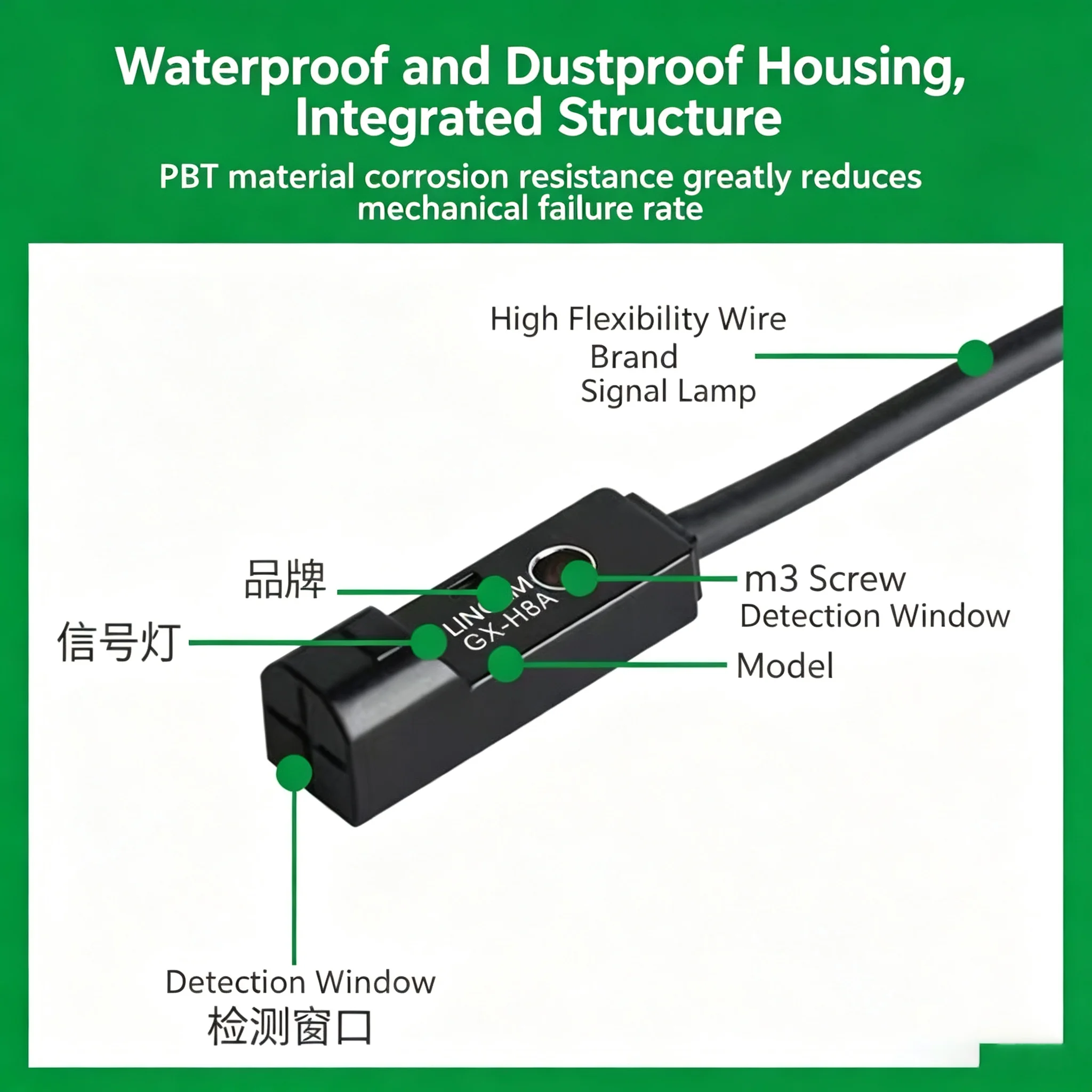 1 Pc Small Square Inductive Proximity Switch with 3-Wire NPN NO NC Metal Detection Waterproof Mini Sensor GX-F8 GX-F12 GX-H8
