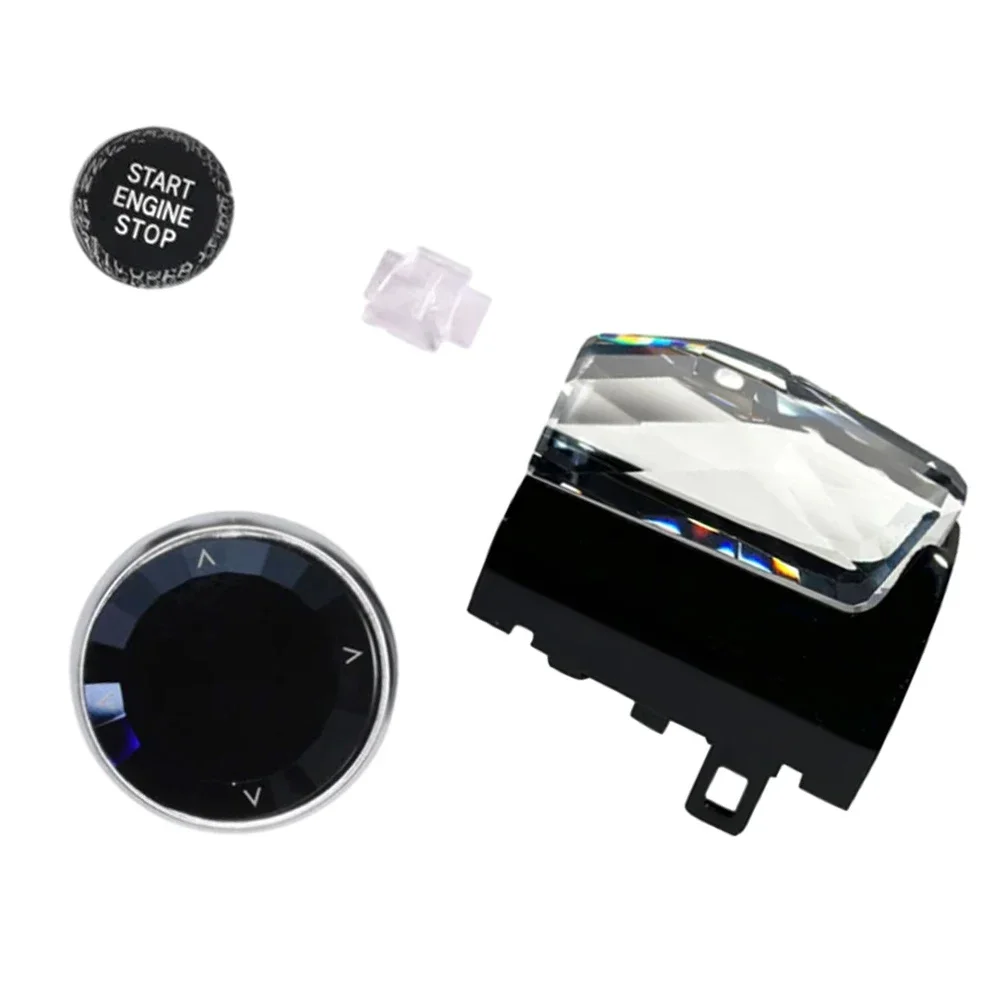 For BMW G20 G21 G28 IX3 G08 X5 G05 2023-2024 LHD RHD 1Set Crystal Gear Paddle Shifter Knob Metal Base Auto Accessories