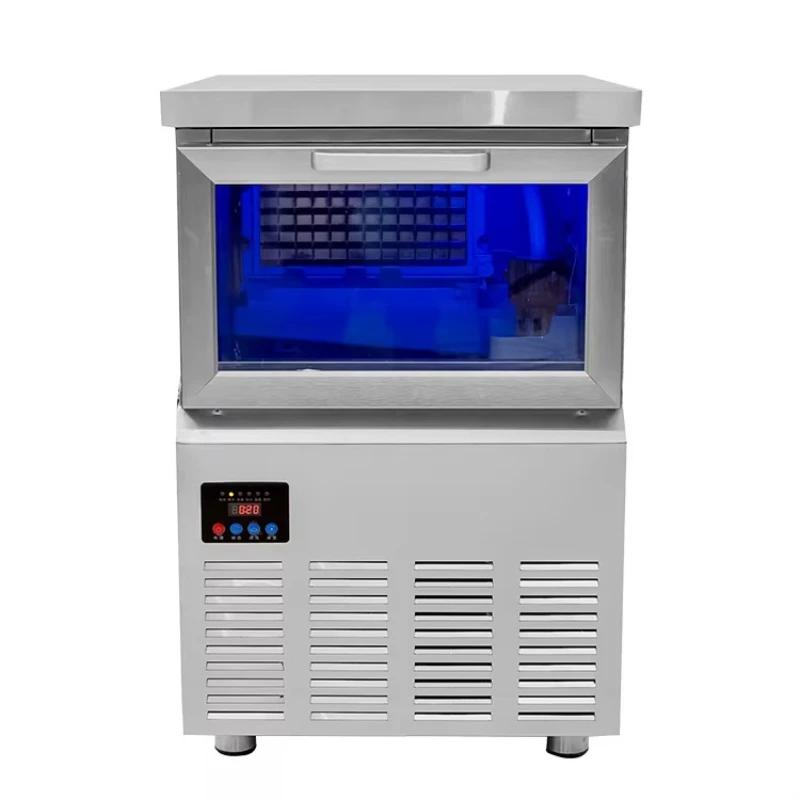 

Commercial ice machine, ice maker 56 kg with table