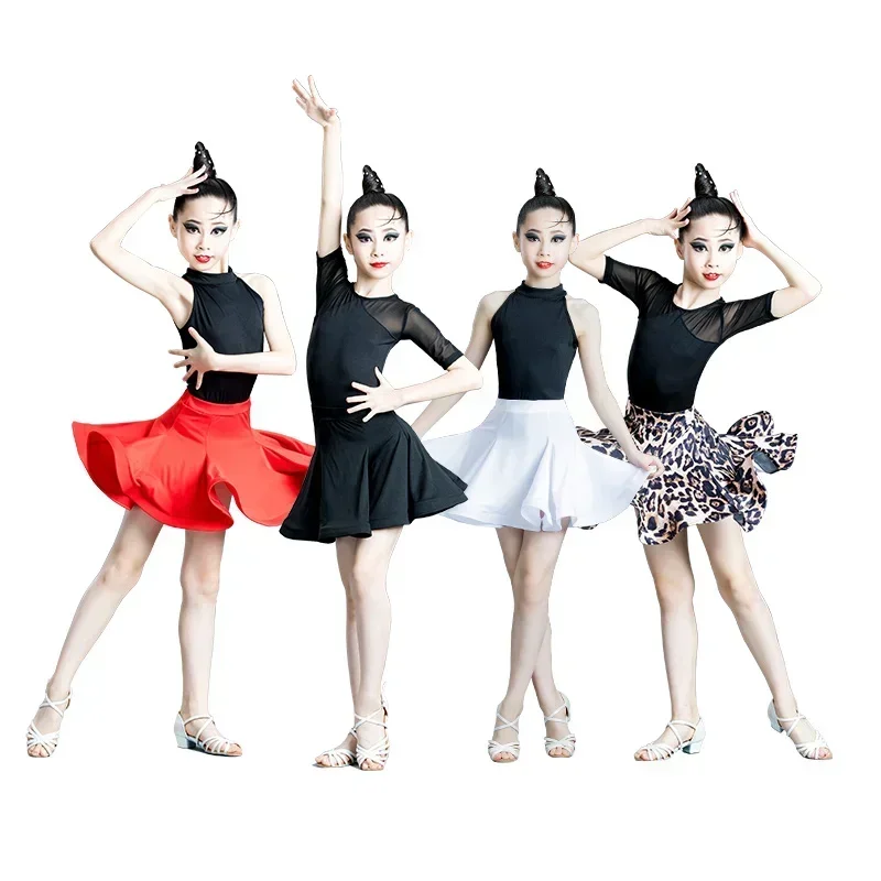 yeschildren's-latin-dance-skirt-girls'-dance-practice-dress-children's-professional-grade-competition-performance-costume-separa