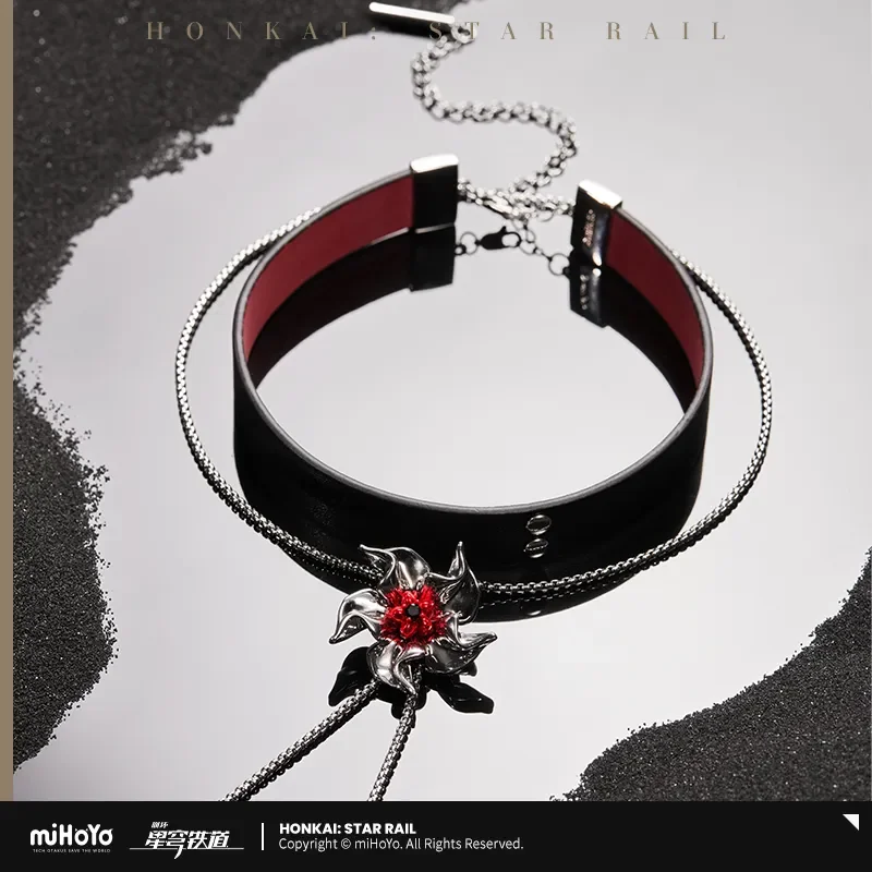 Official MiHoYo Anime Gaem Honkai: Star Rail  Acheron Cosplay Fashion Retro Choker Necklace Costume Accessories