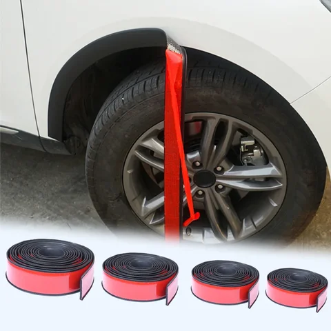 5CM Universal Rubber Fender Flare Car Wheel Lip Arch Covers Extensions - Scratch Proof Mudguard Protectors For Vehicle Wheels