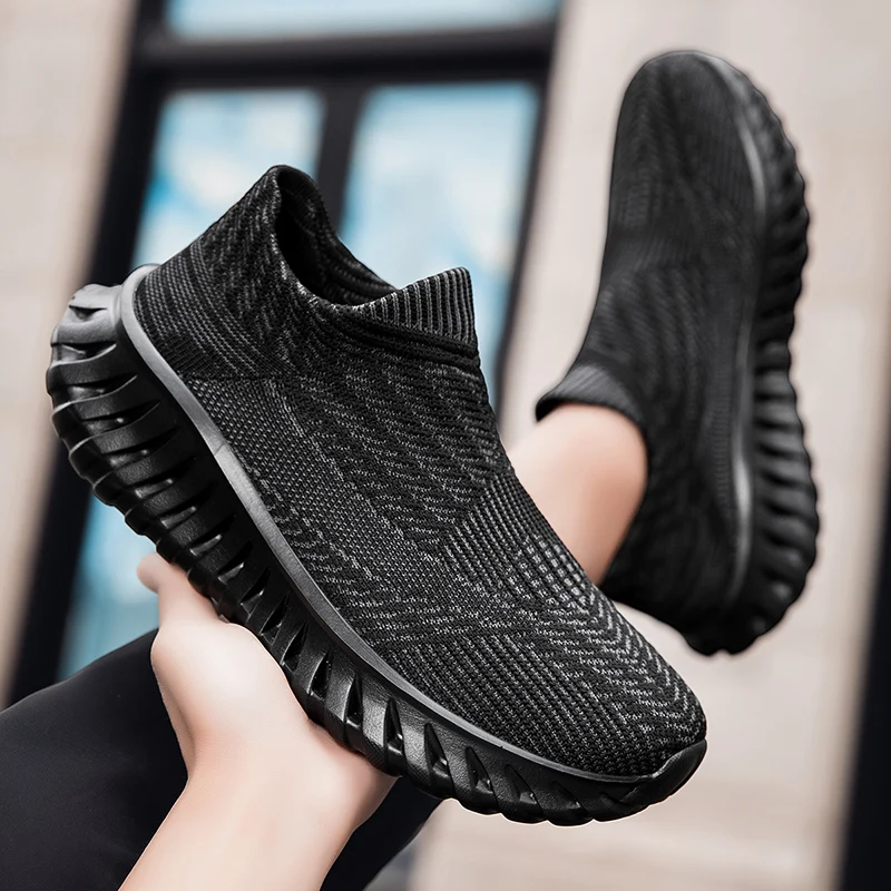 

Легкая и дышащая сетчатая обувь для мужчин летом, носки для пар, повседневные виды спорта, кроссовки для ходьбы и бега