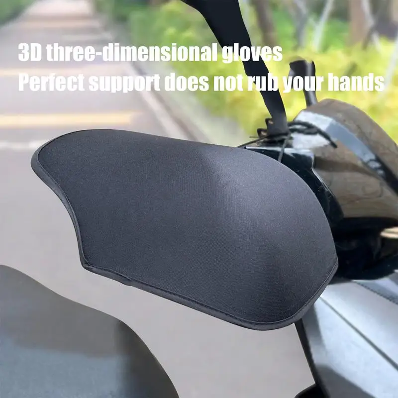 

Handlebar Gloves Outdoor Motorcycle Handlebar Muffs Sun Protection Adjustable Strap Hand Covers Windproof Waterproof Grip