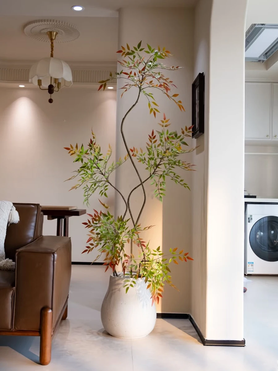 

Large Size Artificial een Plant South Heaven Bamboo Living Room Floor Decoration for Clothing Store Window Display