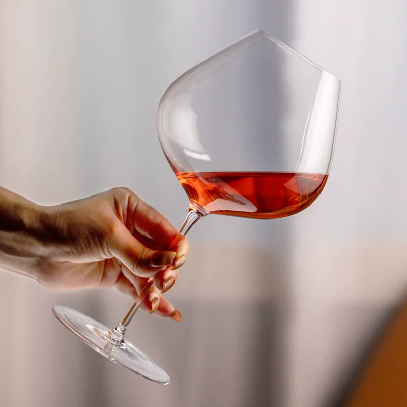 1000ml Large Capacity Upscale Burgundy Cup Crystal Handmade Extremely Thin Wine Glass Aroma Enlarge Goblet 2pcs With Box