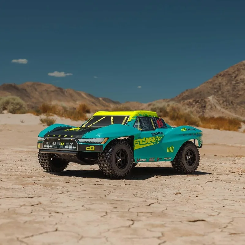 Camion RC 1/10 Fury 2wd 223S BLX Brushless Short Course Truck RTR (batteria e caricabatterie non inclusi) con DSC, verde, ARA35
