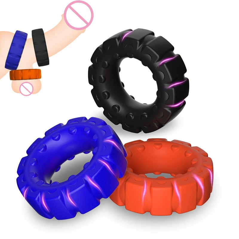 

Tire Penis Ring Cock Bondage Semen Locking Ring Delayed Ejaculation Stronger Erection Men'S Toys Adult Store Supplies Reusable