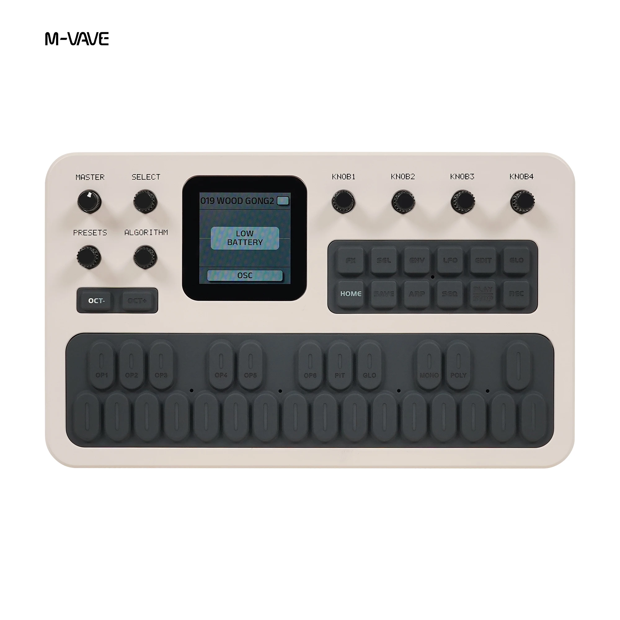 M-VAVE FM-1 Portable FM Synthesizer 6-Operator 32-Algorithm 128 Presets Built-in Speaker Bluetooth MIDI 12H Battery image 3