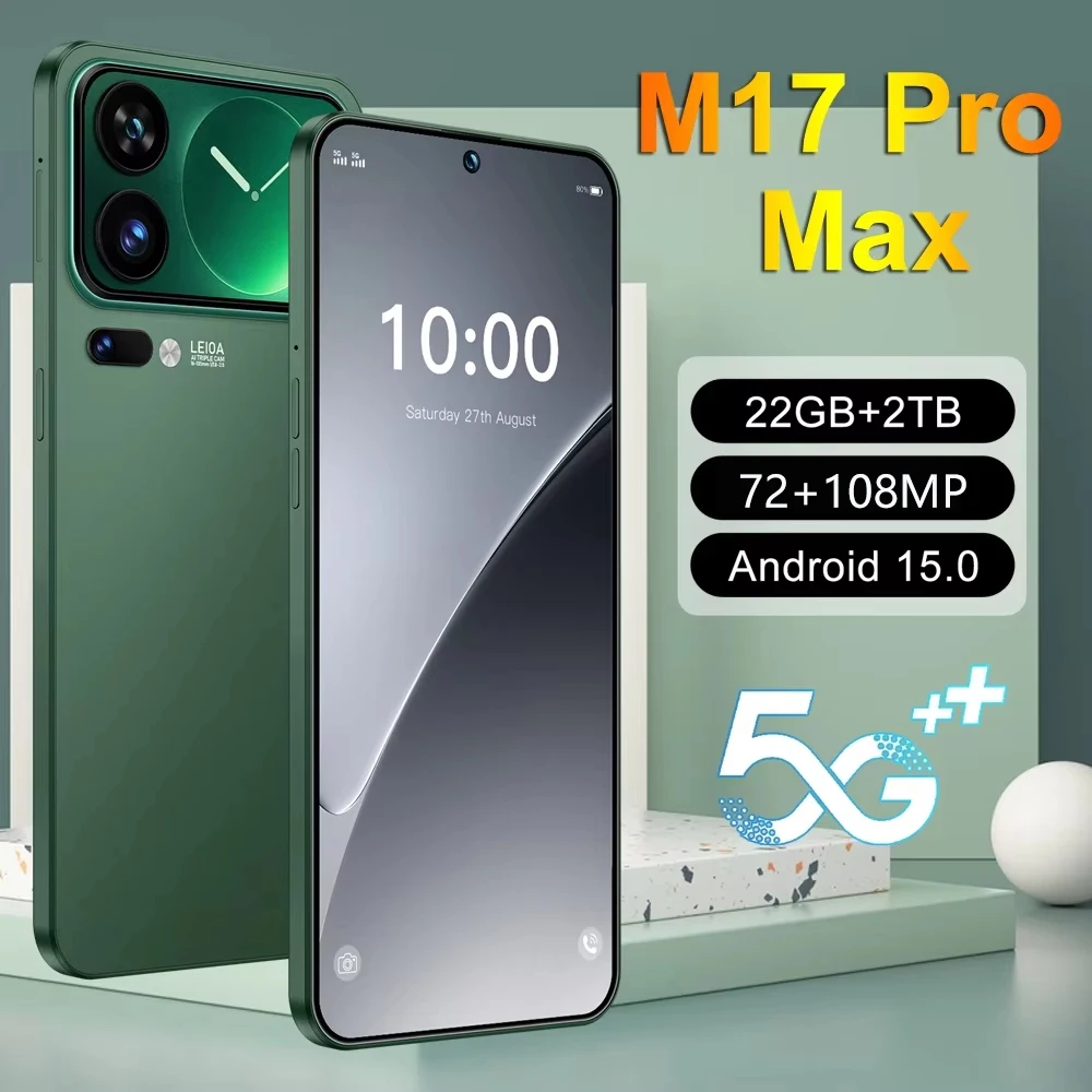 2026 Hot Sale High Quality M17 Pro max original intelligent 4G 5G dual card dual standby system global version 7800mAh battery