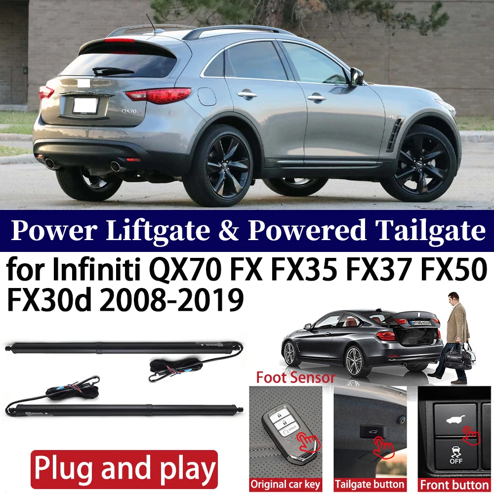 for Infiniti QX70 FX FX35 FX37 FX50 FX30d 2008-2019 Car Power Liftgate Automatic One-Click Powered Tailgate Strut  Plug and paly
