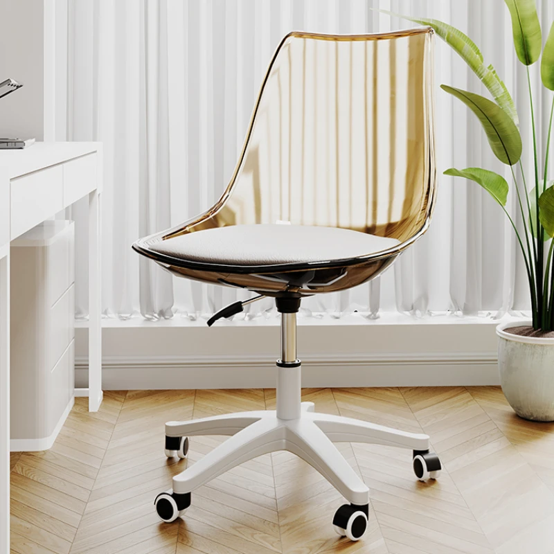 

Sedentary Comfortable Office Chairs Computer Learning Acrylic Lifting Office Chair Household Swivel Silla Gamer Furniture QF50OC