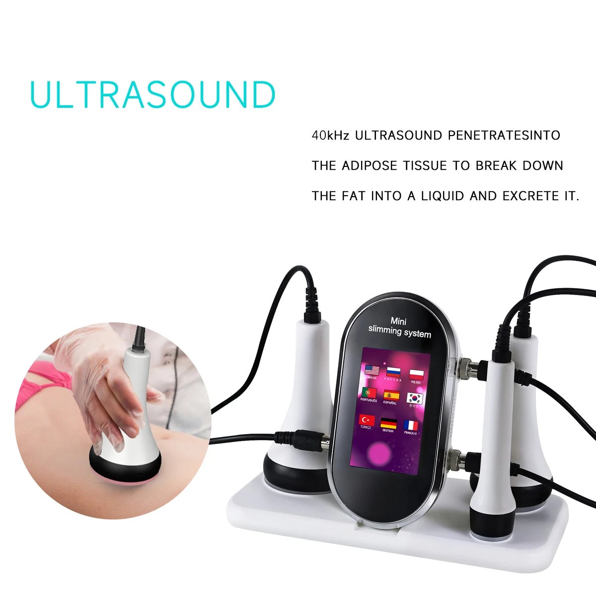 40K Lipo Cavitation Radio Frequency Ultrasonic Body Slimming Sculpting Machine RF Skin Tightening Lifting Facial Beauty Device