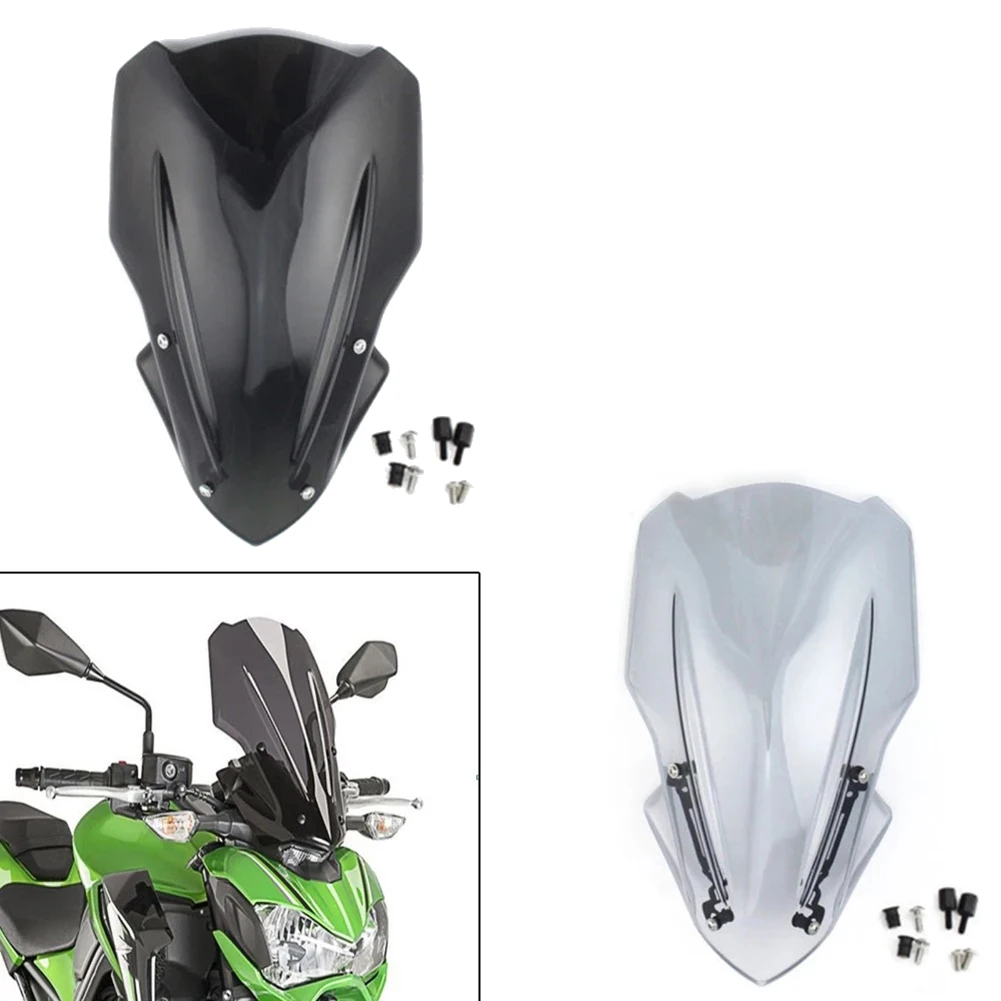 For Kawasaki Z900 2017 2018 2019 Motorcycle Windscreen Windshield Wind Screen Headlight Cover Gray