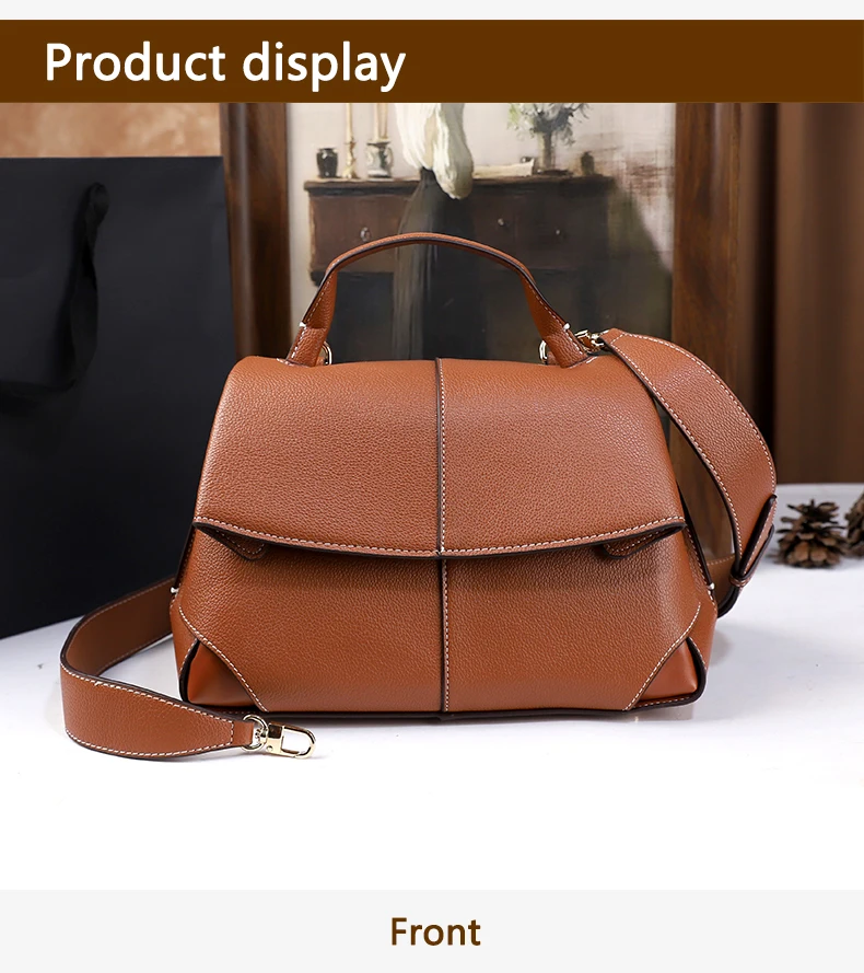 2026 Neue Retro Einfache Handtasche Vielseitig und Elegant Einfarbige Schulter-Umhängetasche Handtasche für Pendler – Detail 11