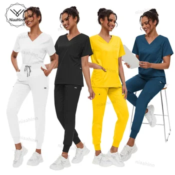 男性と女性のための外科用ユニフォーム、医師と看護のための低木、作業服、高品質の低木、看護作業服、卸売、病院アクセサリー