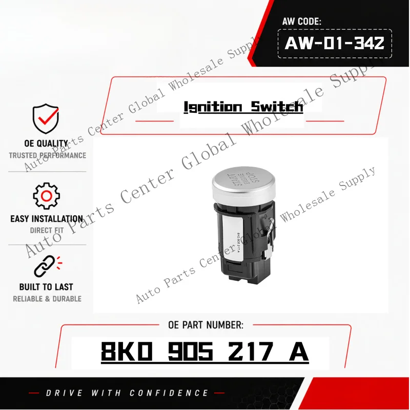 L+ For AUDI Q5 A4 B8 A5 S5 RS5 Silver Start Stop Engine Switch Button 8K0 905 217 A